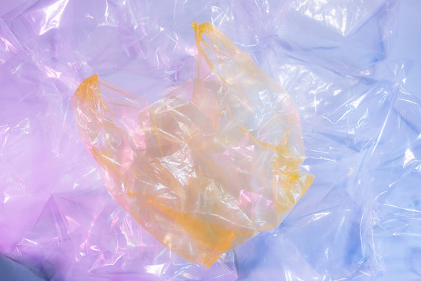 Colorful plastic bags on white background - Photo, Image