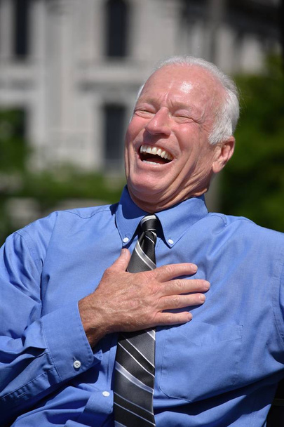 Laughing Adult Senior Business Man - Photo, image