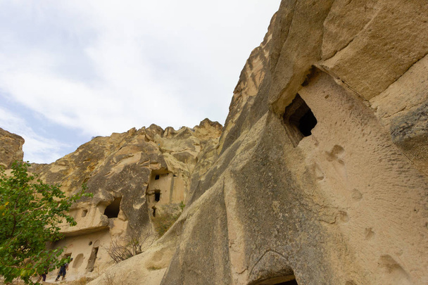 Public places Goreme open air museum Cappadocia Turkey rock formations - Foto, afbeelding