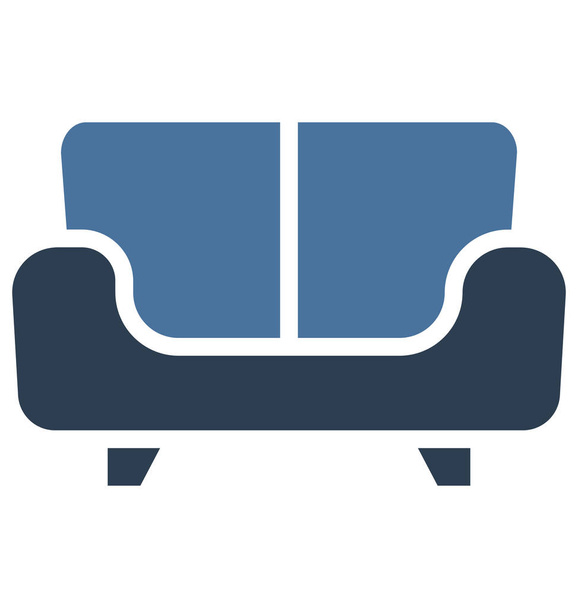 Ikona na białym tle wektor sofa, który można z łatwością edytować lub zmodyfikowane.  - Wektor, obraz