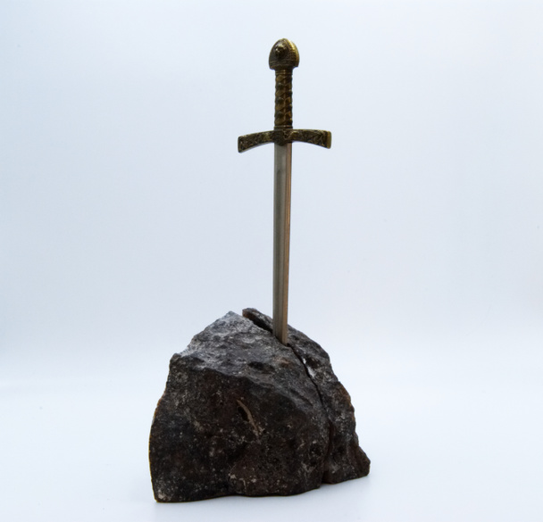 Excalibur sword on white background - Photo, Image