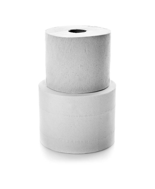 Rollen Toilettenpapier auf weißem Hintergrund - Foto, Bild