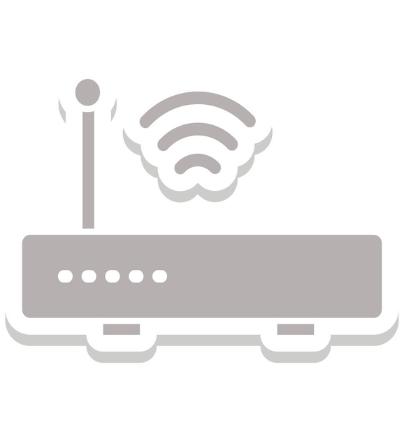 Ikona WiFi Router na białym tle wektor, który można z łatwością edytować lub zmodyfikowane. - Wektor, obraz