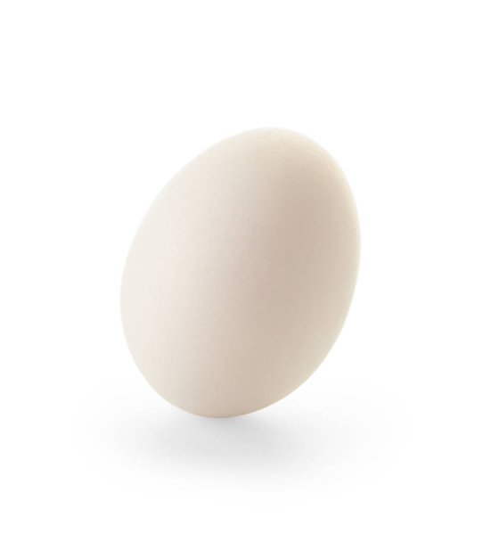 Raw chicken egg on white background - Photo, Image