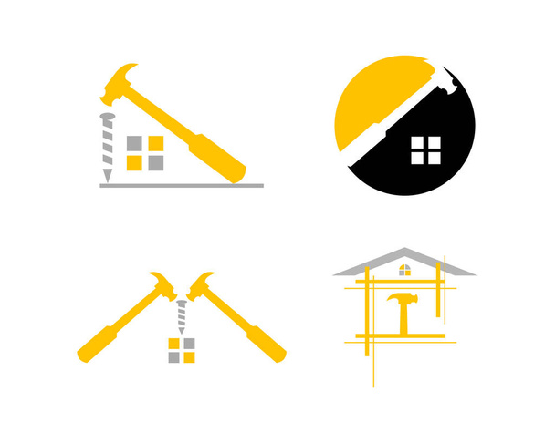 Набір домашнього ремонту Дизайн шаблону логотипу
 - Вектор, зображення