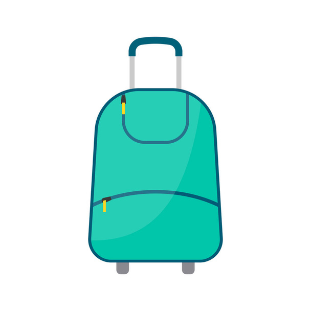 Зеленая сумка с багажом
 - Вектор,изображение