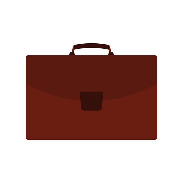 Brown travel bag with luggage on white background - Vector, Image