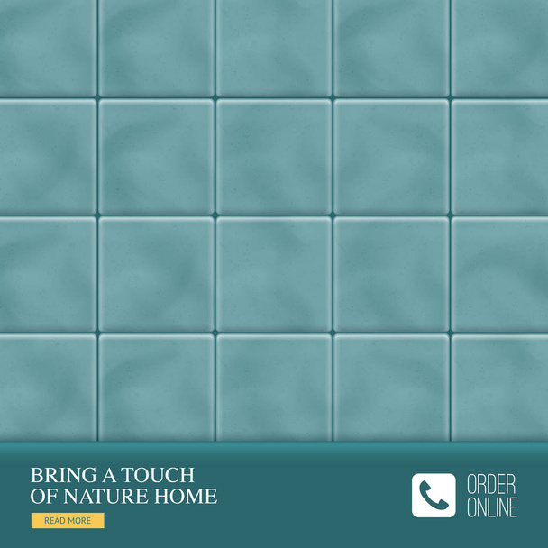 Realistic Ceramic Floor Tiles Background - Vector, Image