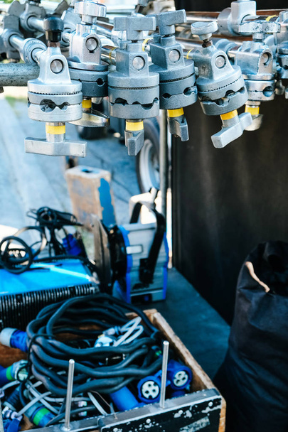 Film crew equipment, Detail image of Tripod background - Photo, Image