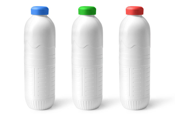 Молочна пляшка ізольована на білому з відсічним контуром
 - Фото, зображення