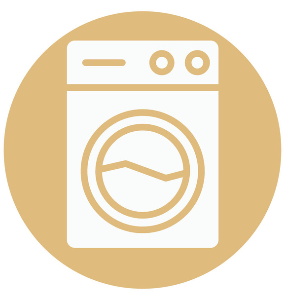 Washing Machine Isolated Vector icon that can be easily edit or modified. - Vector, Image