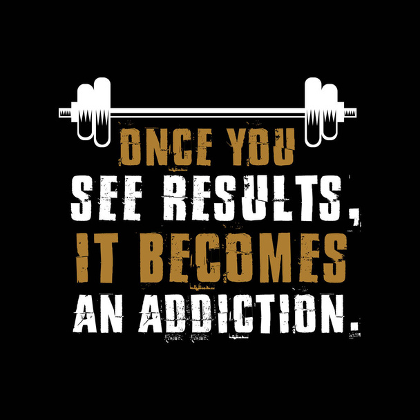 Fitness Quote and Saying, Best for Print Design like poster, t shirt and other - Vektor, obrázek