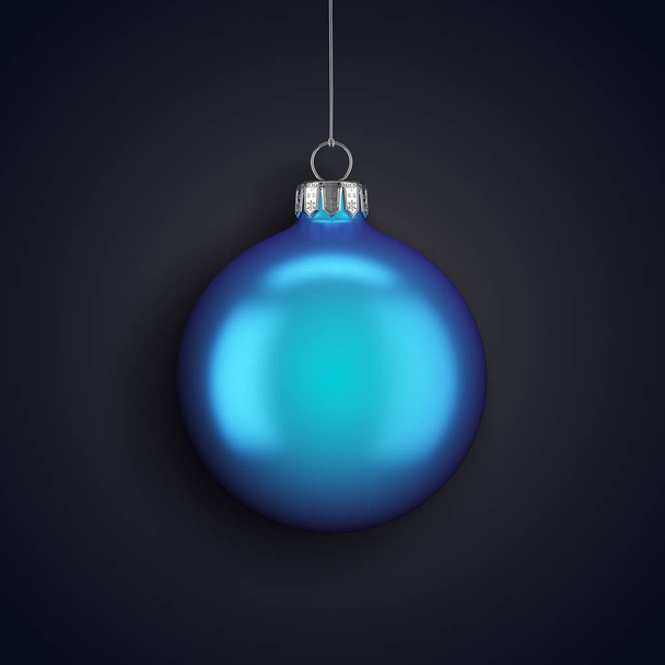 3D Rendering Christmas ball on a dark background without inscriptions - Fotó, kép