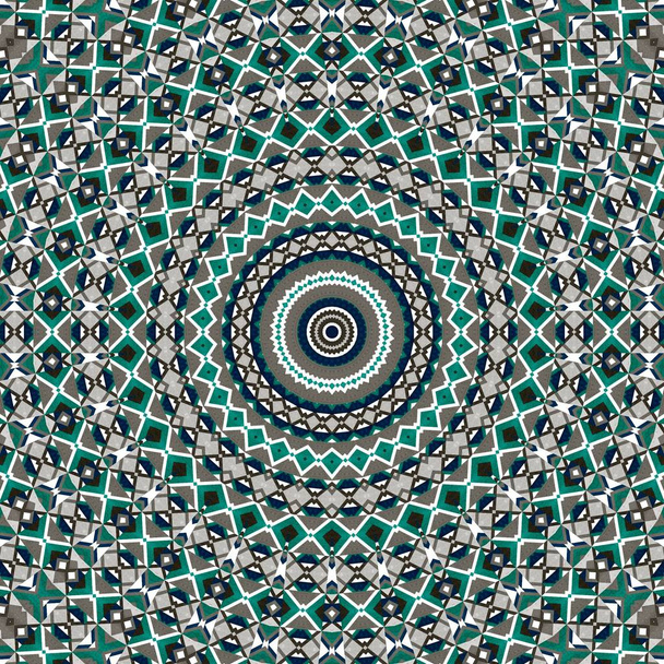 resumo colorido hexágono quadrado geométrico sem costura padrão simétrico caleidoscópio moda, design  - Foto, Imagem