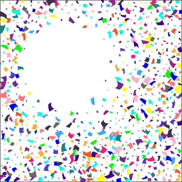 Colorful confetti on white background.  - Вектор,изображение