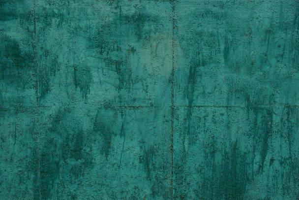 Textuur van de oude groene ijzeren muur - Foto, afbeelding