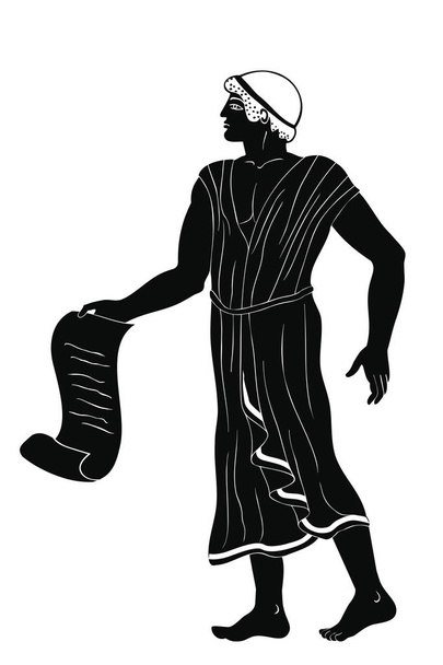 Hombre griego antiguo.
 - Vector, Imagen