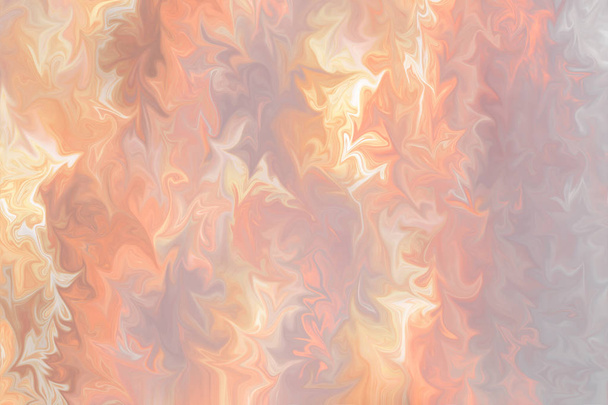 Liquify Abstract Pattern With Pink, LightSalmon, LightPink And Coral Graphics Color Art Form. Digital Background With Liquifying Flow - Foto, imagen