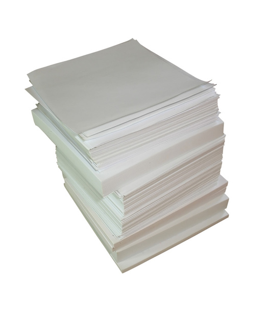 Pile of clean office paper, isolated - Fotó, kép
