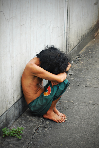 Obdachloser auf der Straße - Foto, Bild