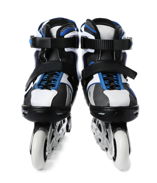 Pair of inline roller skates on white background - Photo, image
