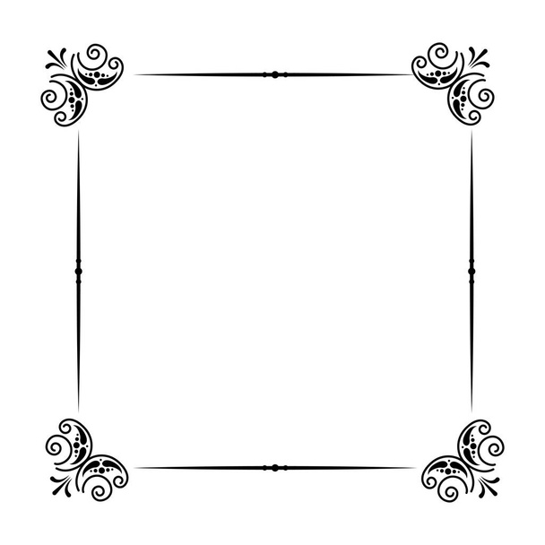 classic frame scroll on white background vector illustration - Vector, Image