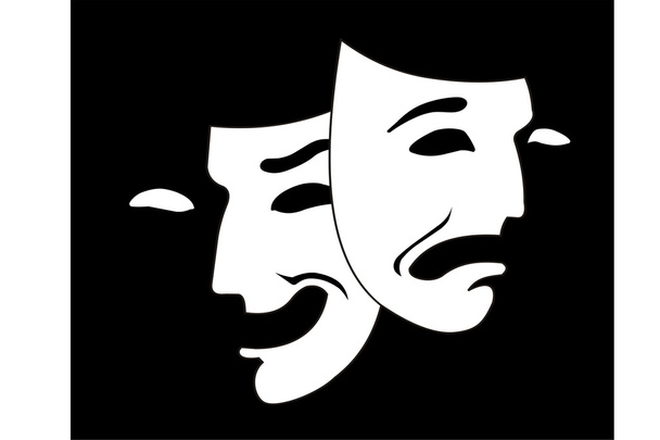 Máscara de teatro - Vector, imagen