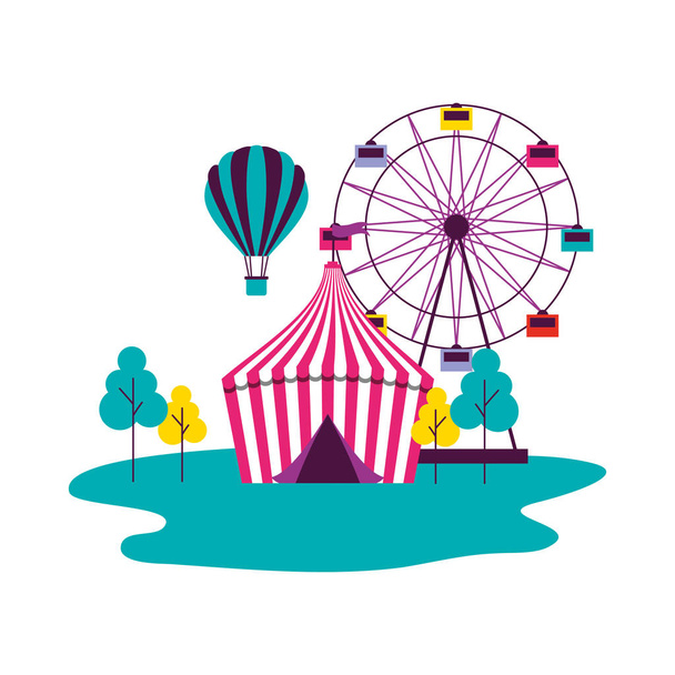 цирковая ярмарка развлечений
 - Вектор,изображение