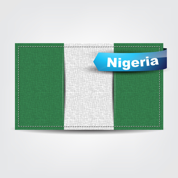 ύφασμα υφή του τη σημαία της Νιγηρίας - Διάνυσμα, εικόνα