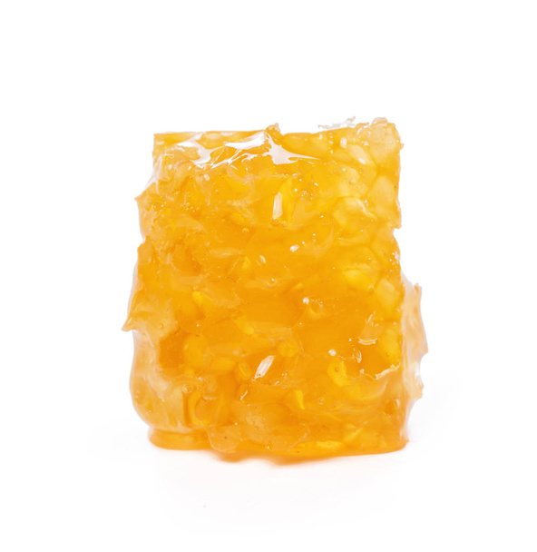 Fresh honeycombs on white background - Φωτογραφία, εικόνα