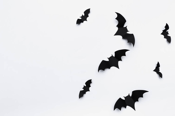 halloween and decoration concept - paper bats flying - Fotografie, Obrázek