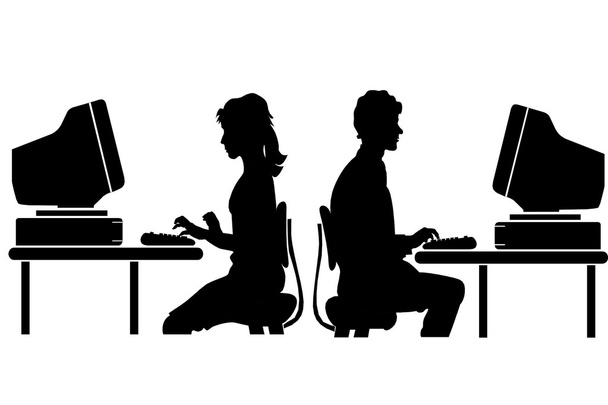 Trabajador informático
 - Vector, Imagen