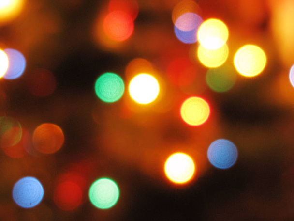 abstrakti tausta värikäs hämärtynyt joulun valo Garland
 - Valokuva, kuva