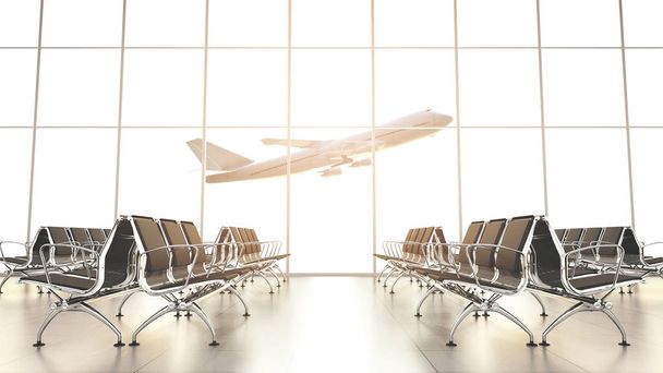 лаунж аеропорту (3D візуалізація
) - Фото, зображення
