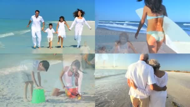 Montage van gezonde vakantie activiteiten & Fun - Video