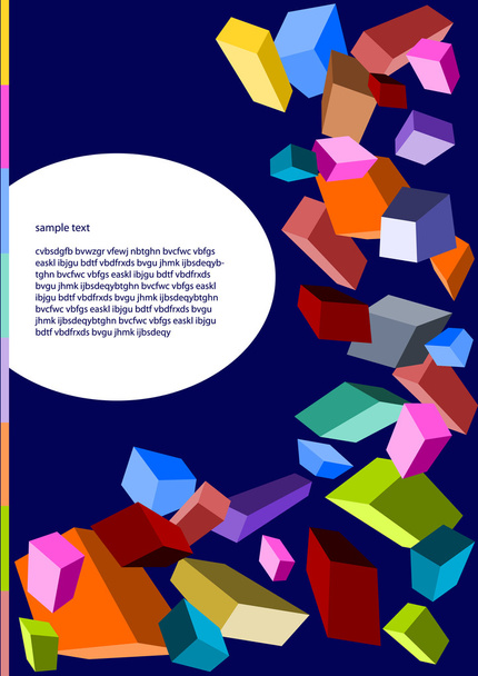 Cubos dimensionales y lugar para su texto
 - Vector, imagen