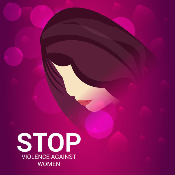 Векторні ілюстрації Зупинити насильство проти жінок концепція фон
. - Вектор, зображення