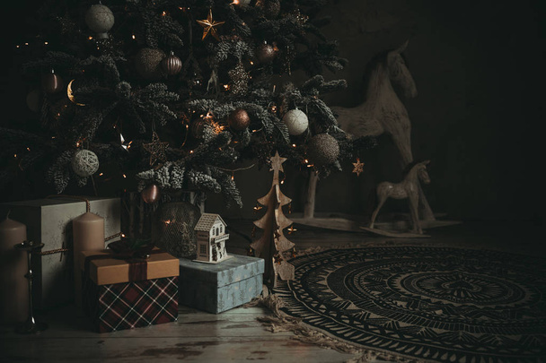 Christmas holiday vintage decorations - 写真・画像