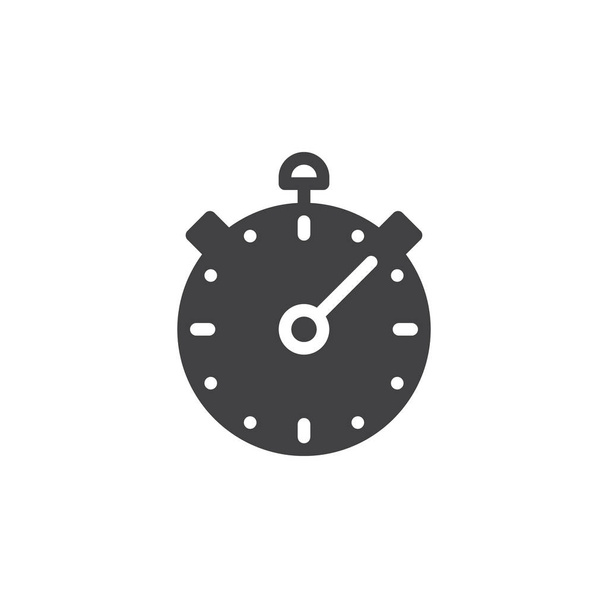 Chronometer, stopwatch icon vector, filled flat sign, solid pictogram isolated on white. Symbol, logo illustration - Vektor, obrázek