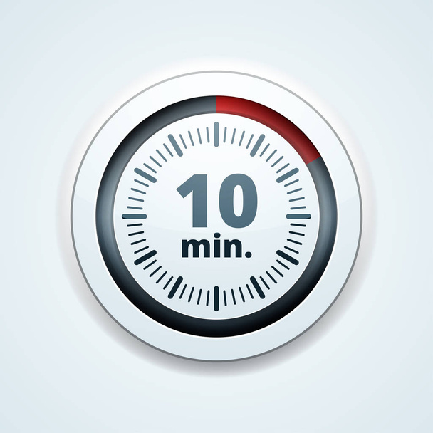 10 minuti Icona timer isolata su sfondo bianco, vettore, illustrazione
  - Vettoriali, immagini