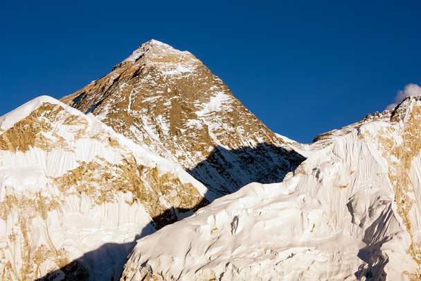 evening view of Everest from Kala Patthar - trek to Everest base camp - Nepal - 写真・画像