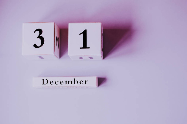 Kalender mit dem Datum 31. Dezember. - Foto, Bild