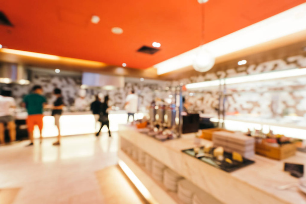 Abstract blur and defocused breakfast buffet in hotel restaurant and coffee shop cafe interior for background - Foto, Bild