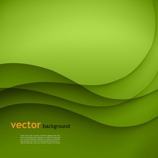 Abstract green waved background - Vettoriali, immagini