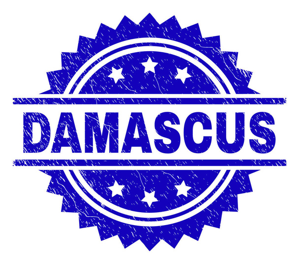 zerkratztes, texturiertes Damascus-Stempelsiegel - Vektor, Bild