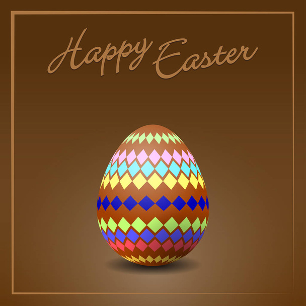 Ilustración vectorial de la tarjeta colorida del huevo de Pascua
 - Vector, imagen