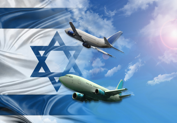 Flaga Izraela podróży - Zdjęcie, obraz