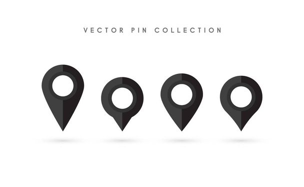 Locatie de pin. Kaart pin plat pictogram vector design. - Vector, afbeelding