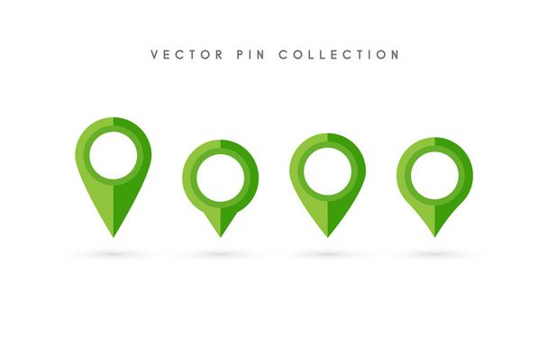 Location pin. Map pin flat icon vector design. - Vector, Image