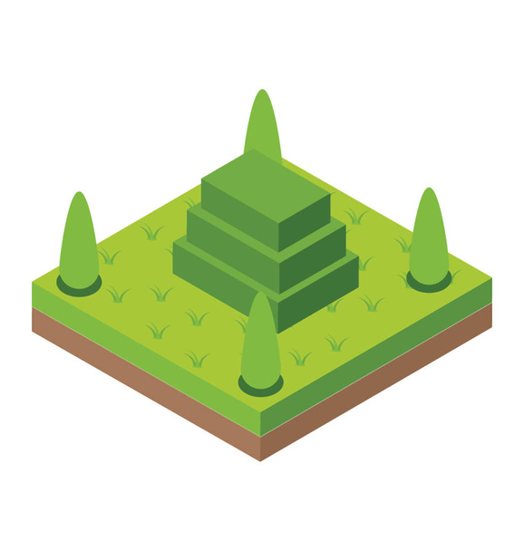 Isometric icon of a park  - Vector, afbeelding